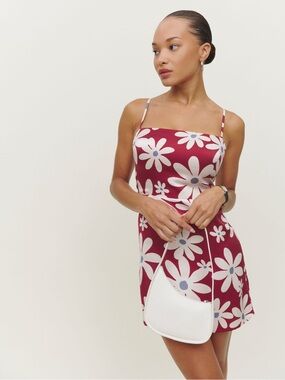 Reformation floral Kosta mini dress 100% silk size 6